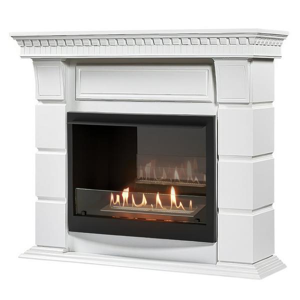 Каминокомплект: Биокамин Firelight BFP/P-2520, портал Elegante 25 белый 1