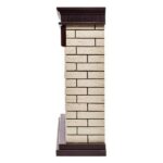 Каминокомплект: Очаг Electrolux EFP/P-2520LS N, портал Bricks 25 камень бежевый, шпон темный дуб 3