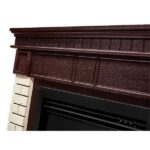 Каминокомплект: Очаг Electrolux EFP/P-2520LS N, портал Bricks 25 камень бежевый, шпон темный дуб 5