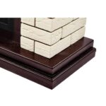 Каминокомплект: Очаг Electrolux EFP/P-2520LS N, портал Bricks 25 камень бежевый, шпон темный дуб 6