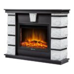 Каминокомплект: Очаг Electrolux EFP/P-2520LS N, портал Excalibur 25 камень белый 1 Каминокомплект: Очаг Electrolux EFP/P-2520LS N, портал Excalibur 25 камень белый 1