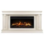 Каминокомплект: Очаг Electrolux EFP/P-3620LS, портал Olympia 42/40/36, сл. кость с зол. патиной 2