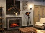 Портал Firelight Loft 30 камень черный, черная эмаль 5